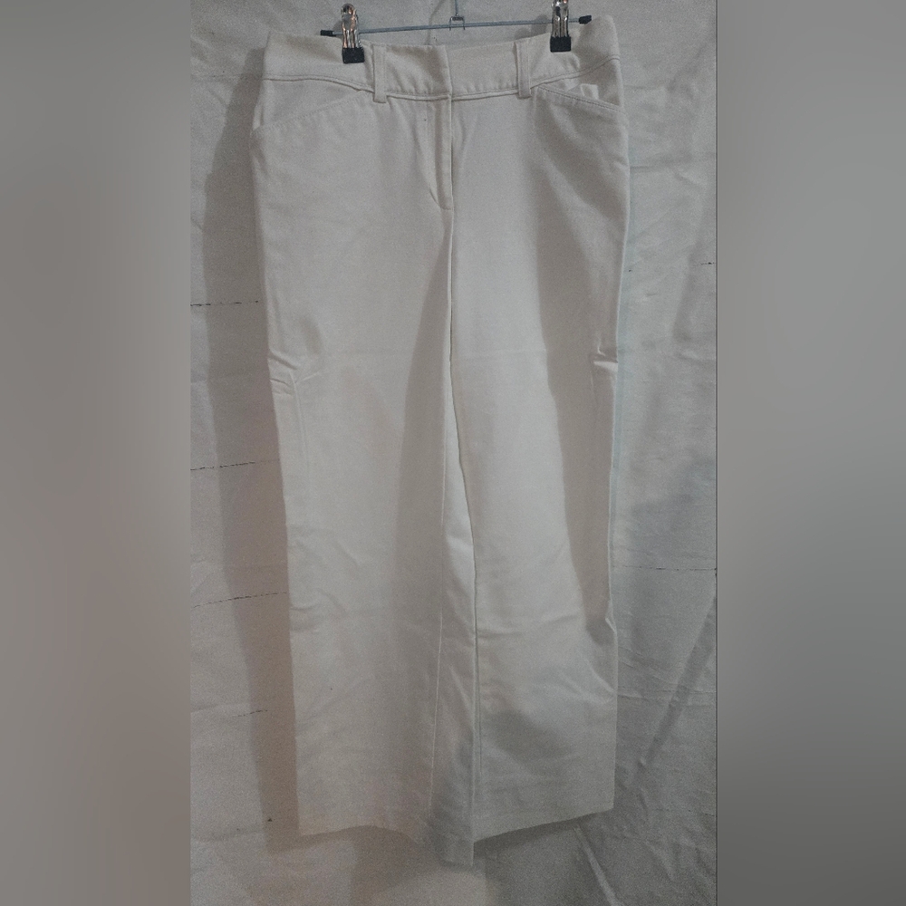 Apt. 9 Women's Dress Pants  White, Wide-Leg, Size 6